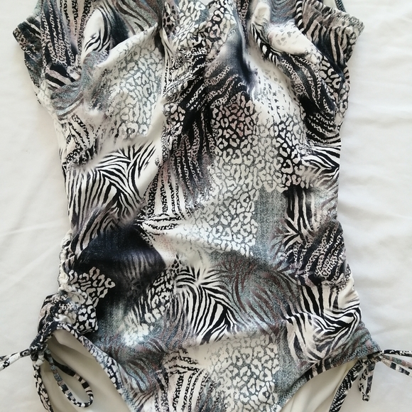 Fantasie Serraya Sands Underwire Scrunch Side One Piece Swim Suit Animal 34H - Picture 15 of 16